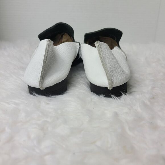 U-Dot By Takumi Inomata Womens Loafers Size 6 Black And White Soft Cow Leather - Picture 4 of 10